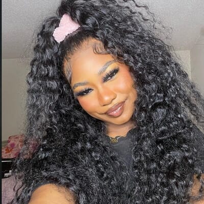Carina Deep Curly 13x6 HD Lace Wigs 180% Human Virgin Hair HD Lace Frontal Wigs 