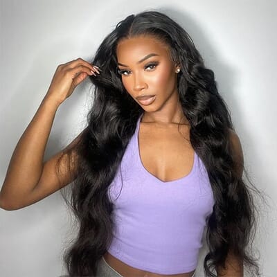 Carina 13x6 Transparent Body Wave Lace Front Wig 180% Density With Baby Hair Clean Hairline