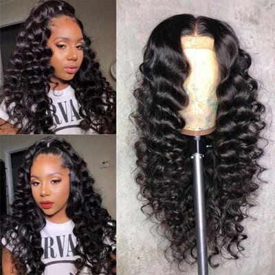 Carina Loose Deep Wave 13x4 Real HD Lace Front Wigs 180%  Human Hair Wigs