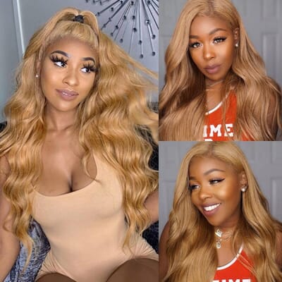 Carina Chestnut Brown Wigs Wavy 13x4 Lace Front Wigs 180% Density For Sale