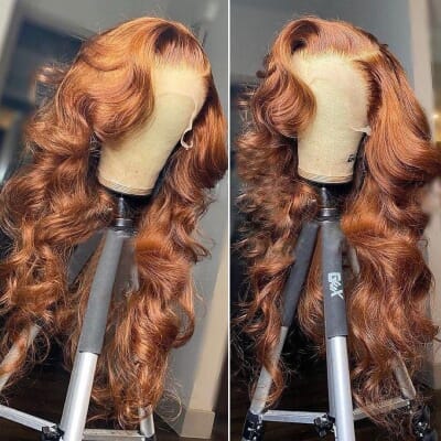 Carina Brown Wave Wig 180% Brazilian Hair Vendors 13x4 Lace Frontal Wig