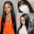 Carina Best HD Lace Wigs Brazilian Straight Hair Lace 4x4 Closure Wigs 180% Density Clean Hairline