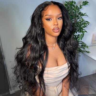 Carina Best HD Swiss Lace Wigs Human Hair Wigs 5×5 HD Lace Closure Wigs Melt Skin Body Wave Wig Clean Hairline