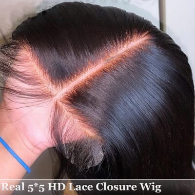 Carina Best HD Swiss Lace Wigs Human Hair Wigs 5×5 HD Lace Closure Wigs Melt Skin Body Wave Wig