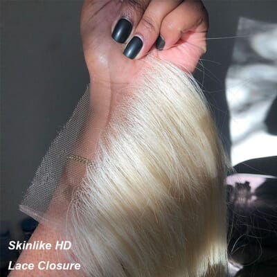 4x4 HD Lace Closure 613 Blonde Human Hair Melt Skins Straight Real HD 5x5 Lace Closure