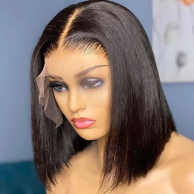 Carina 13x4 Transparent Lace Front Bob 180% Human Hair Wigs Clean Hairline