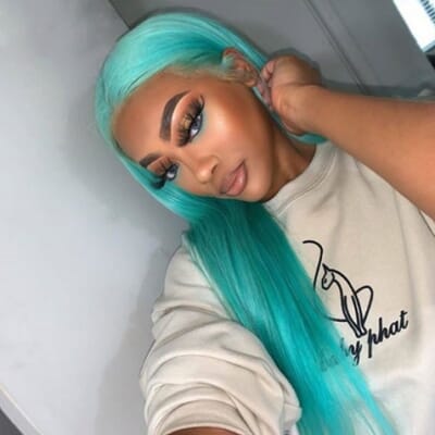 Carina Mint Green Remy Hair 13x4 Lace Front Wigs 150% for Women