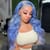 Carina Customized 180% Blue Body Wave 13x4 Transparent Lace Front Human Hair Wigs 