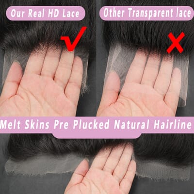 13x4 HD lace Frontal  Melt Skins Straight Invisible HD Lace Human Hair 