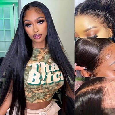 Carina 180% Straight Lace Front Wig Human Hair 13x4 HD Lace Wigs 