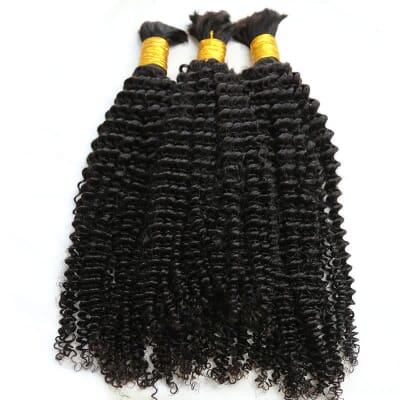 Carina Kinky Curly 100g/Bundle 14-30 Inch Remy Hair Bulk Hair Extensions for Braiding