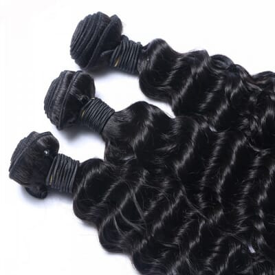 Carina 10A Deep Wave Brazilian Hair Weave 3 Bundles Real Human Hair Extensions