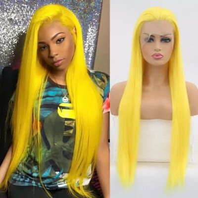 Carina Yellow 13x4 Transparent Lace Front Wig 150% Straight Best Human Hair Wigs Online