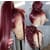 Carina New invisible Strap 360 Lace Wig Human Hair 99J Burgundy Color Clean Hairline 180%