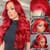 Carina Popular Red Color 13x4 Lace Front Wigs Body Wave 180% Density For Lucky Girl