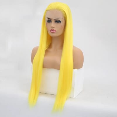Carina Yellow 13x4 Transparent Lace Front Wig 150% Straight Best Human Hair Wigs Online
