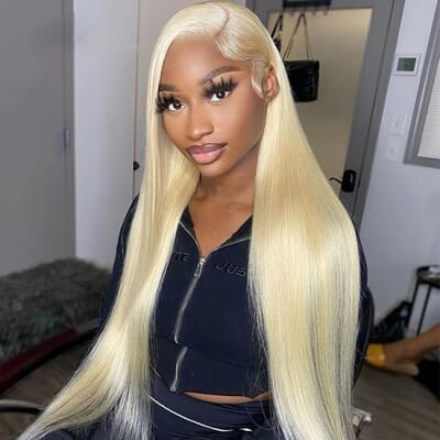 Carina 613 Blonde 180% Straight 13x4 Lace Frontal Wig Human Hair Clean Hairline
