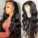 Carina Virgin Hair 13x4 Lace Front Wave Wigs 180% Density Clean Hairline Human Hair