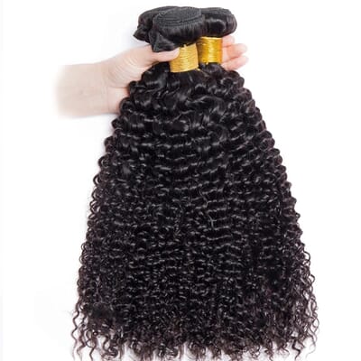Carina 10A Kinky Curly Hair Weave 3 Bundles Real Human Hair Extensions