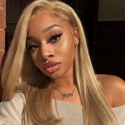 Carina 180% #27B Honey Blonde Straight 13x4 Lace Wigs with Baby Hair