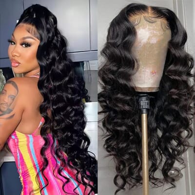 Carina Undetectable Invisible HD Lace Loose Deep Wave Virgin Hair 13X6 Lace Front Wig 180% Clean Hairline