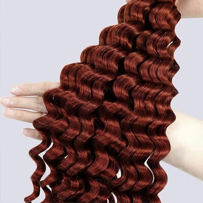 Carina Deep Wave 100g/Bundle 14-30 Inch Brown Color Bulk Hair Extensions for Braiding