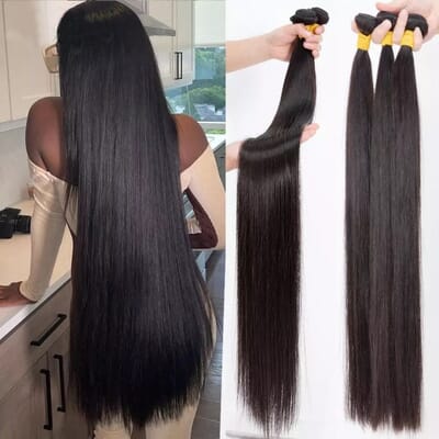 Limited Time Special 40 Inch Long Hair 3 Bundles Silky Straight Human  Hair 