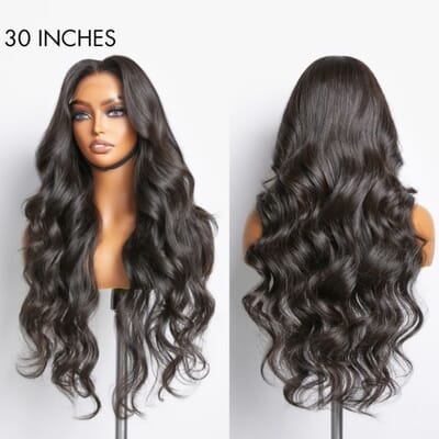Carina 4x4 HD Lace Closure Wigs Body Wave Human Hair Lace Closure Wigs 180% Density Clean Hairline