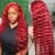 Carina 13x4 Lace Front Wig Deep Wave Dark Red Lace Wigs 180% Density Clean Hairline